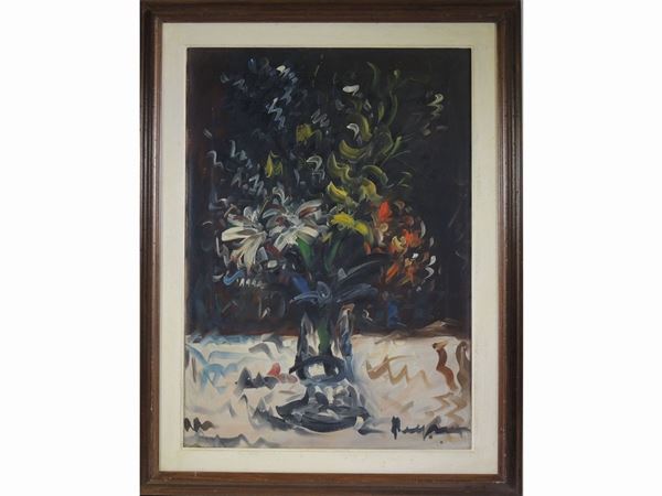 Enzo Pregno : Vaso di fiori  ((1898-1972))  - Asta Arredi, Dipinti Antichi e Curiosità da un casa fiorentina - Maison Bibelot - Casa d'Aste Firenze - Milano