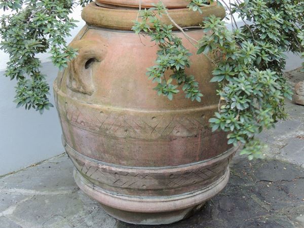 A large galestro terracotta jar  (Italy, Tuscany, Fornace di Querceto, 1856)  - Auction House Sale: The Park - Maison Bibelot - Casa d'Aste Firenze - Milano