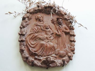 Grande Medaglione Circolare in Terracotta