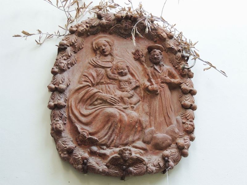 Grande Medaglione Circolare in Terracotta