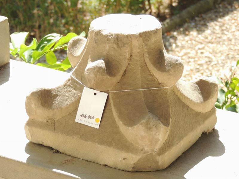 Capitello in Marmo Bianco