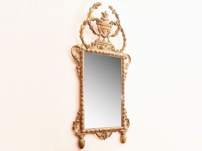 Specchiera in Legno Intagliato e Dorato