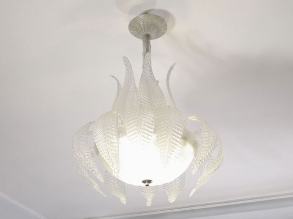 A Murano blown glass chandelier