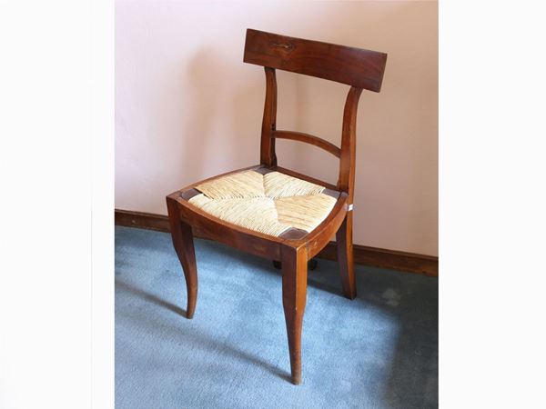 A child cherrywood chair  (early 19th century)  - Auction The Collector's House - Villa of the Azaleas in Florence - I - I - Maison Bibelot - Casa d'Aste Firenze - Milano