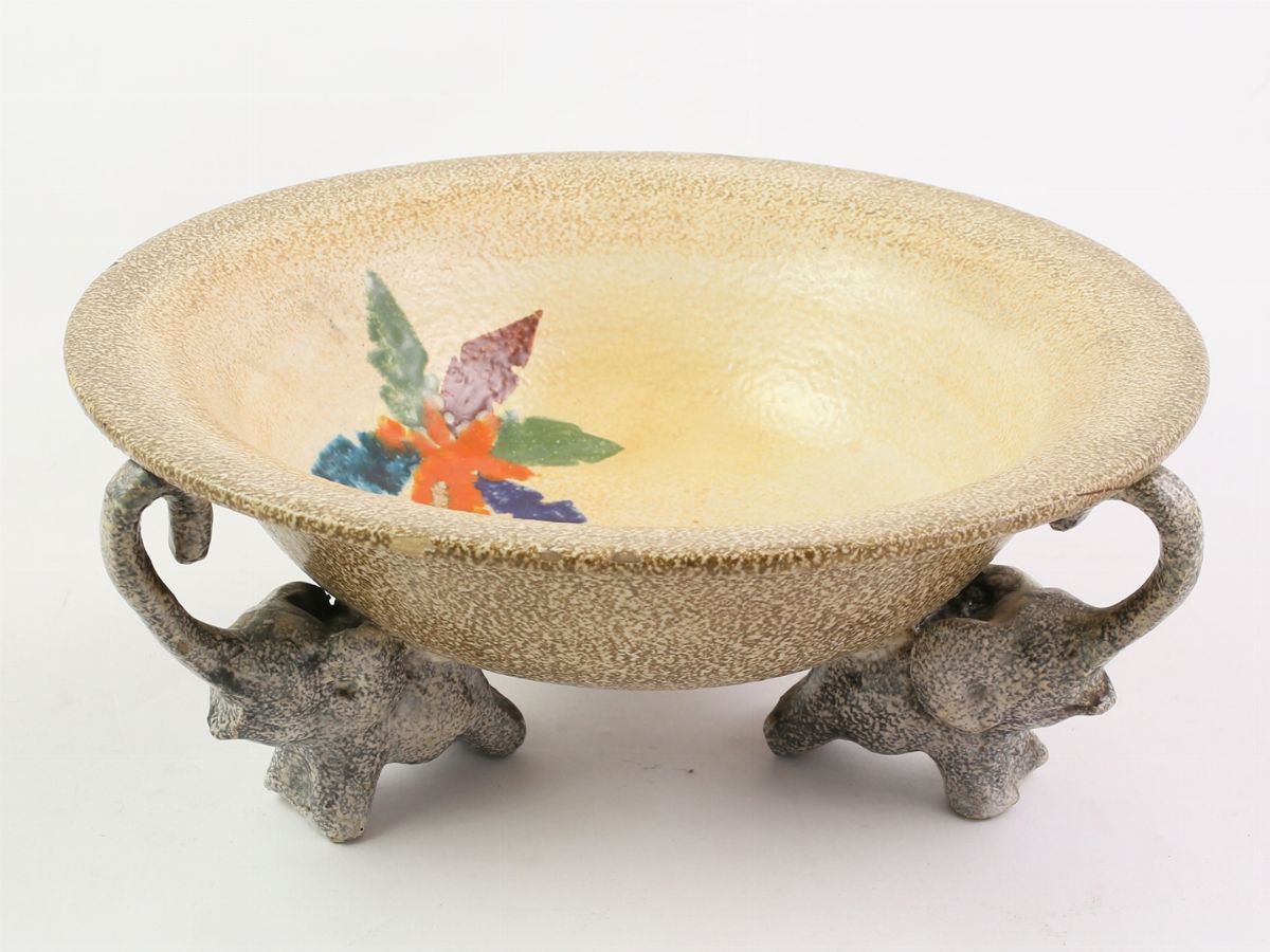 Alzata Coloniale in Ceramica Ceramiche Artistiche Savonesi