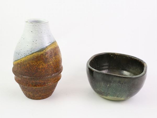 Marcello Fantoni - A vase and a bowl in ceramic