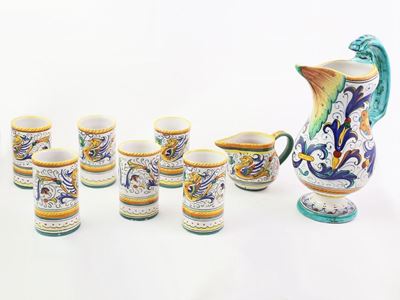 Set da Bibita in Terracotta Smalata