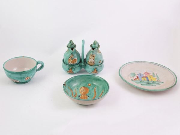 Four ceramic items