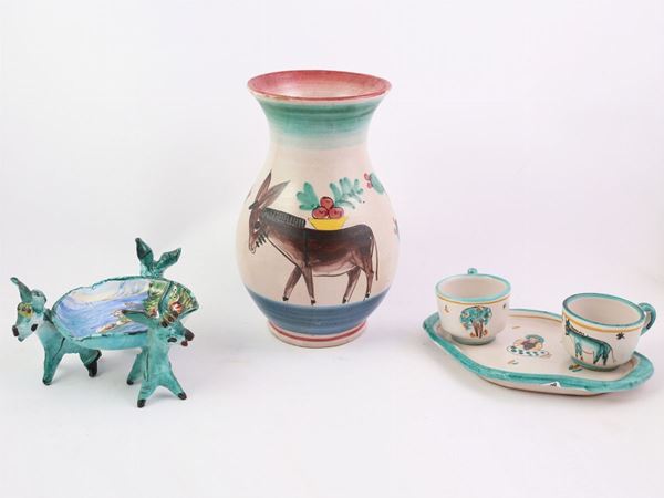 A "Ciuchino" ceramic items lot