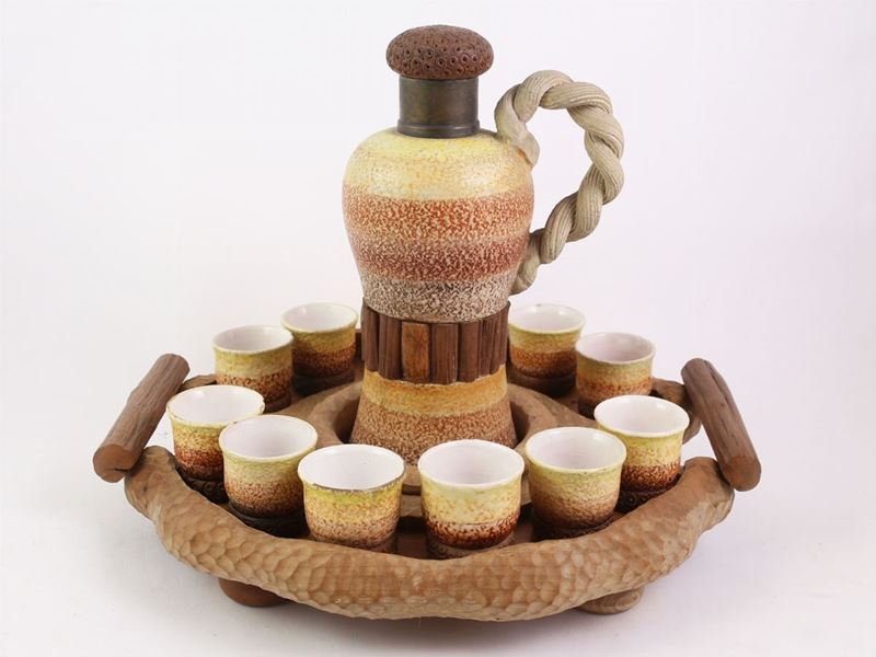 Servito da Liquore in Ceramica