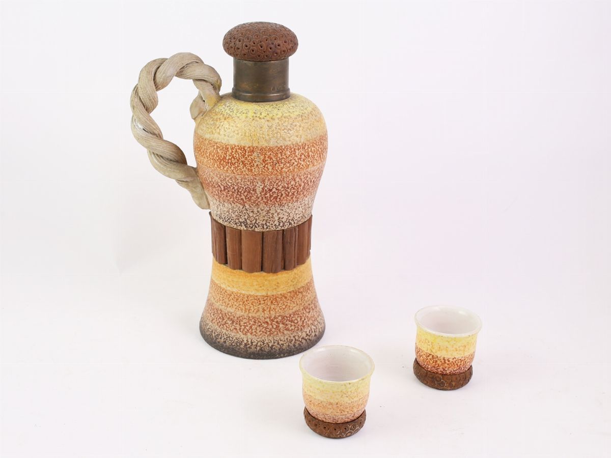 Servito da Liquore in Ceramica