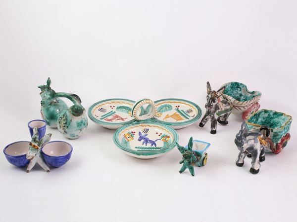 A "Ciuchino" ceramic items lot