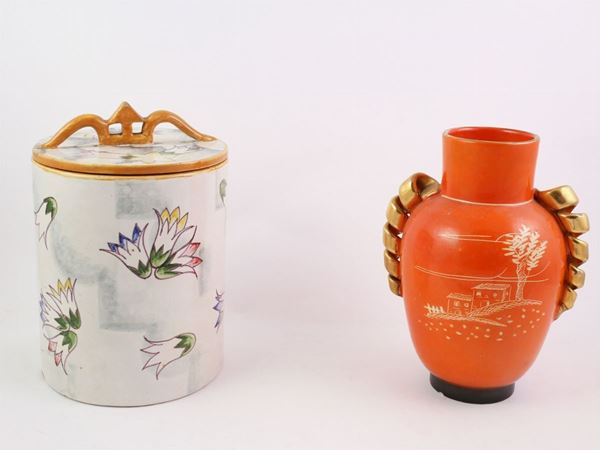 Two ceramic items  (one Italy, by Spica Albisola)  - Auction The Collector's House - Villa of the Azaleas in Florence - IV - IV - Maison Bibelot - Casa d'Aste Firenze - Milano