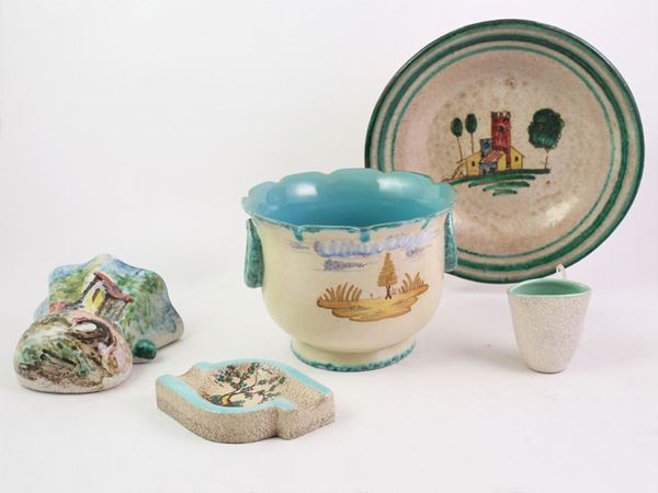 A ceramic items lot  (Italy, Fourties)  - Auction The Collector's House - Villa of the Azaleas in Florence - IV - IV - Maison Bibelot - Casa d'Aste Firenze - Milano