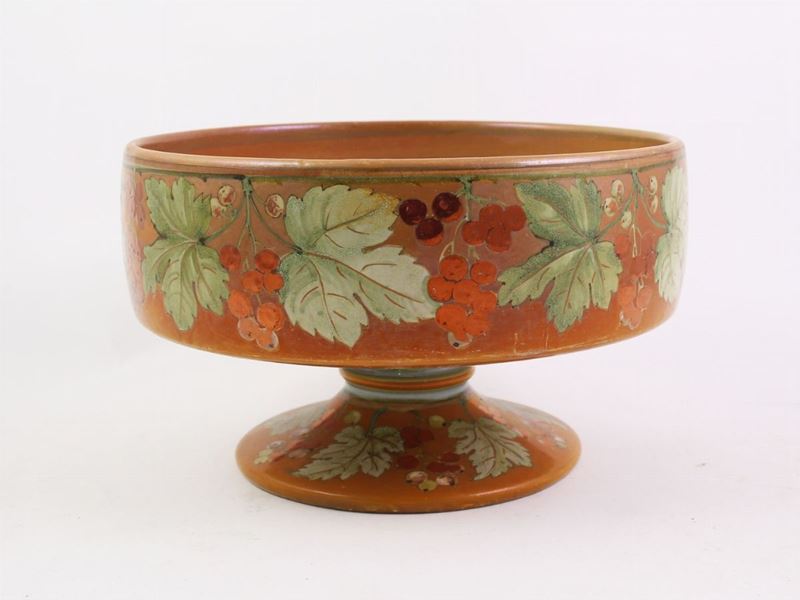 Fruttiera in Ceramica a Lustro Cantagalli