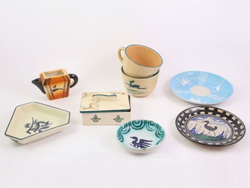 Lotto di Piccoli Oggetti in Ceramica