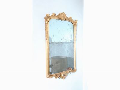 Ventola con Cornice in Legno Intagliato e Dorato