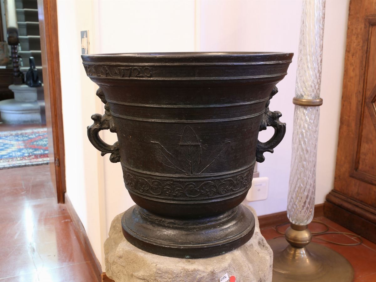 Anton Fran Ferini Alessandro Pieroni - Grande Mortaio in Bronzo, 1723