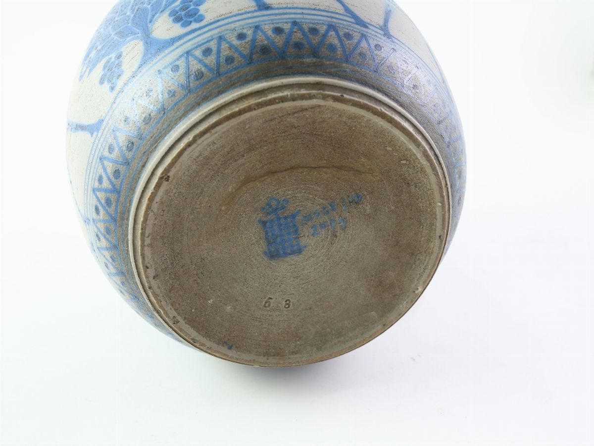 Galileo Chini - Vaso in Gres Salato, Fornaci di S.lorenzo, Anni Venti