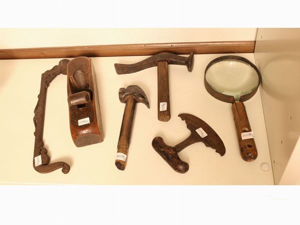A lot of seven ancient work tools