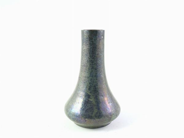 Vaso a bulbo in ceramica a lustro Chini Mugello