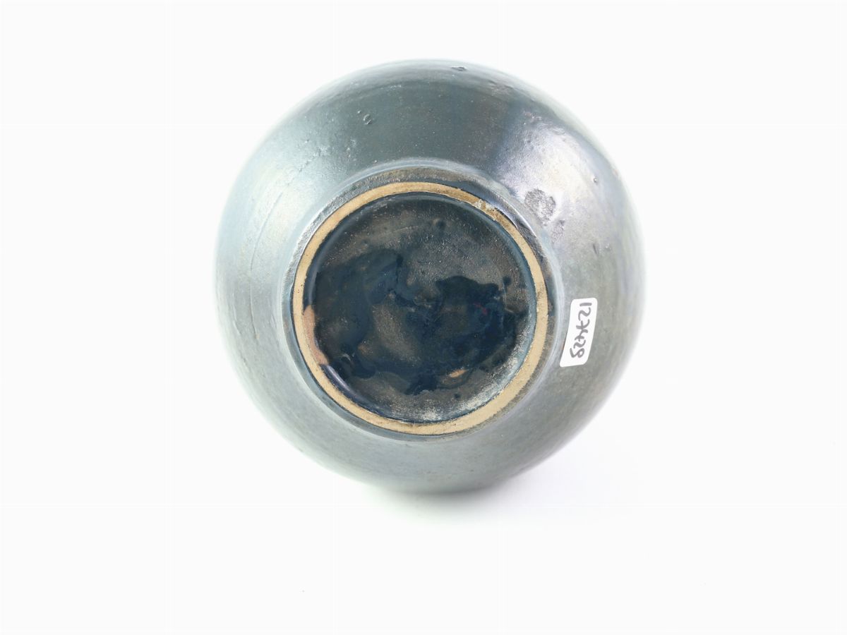 Vaso a Bulbo in Ceramica a Lustro Attibuito a Galileo Chini