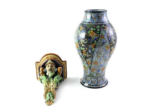 Two cerimic items Molaroni  (Italy, Pesaro, early 20th century)  - Auction The Collector's House - Villa of the Azaleas in Florence - IV - IV - Maison Bibelot - Casa d'Aste Firenze - Milano