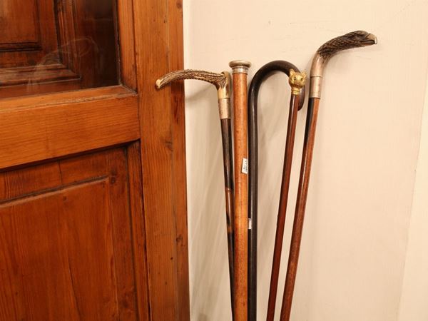 Five walking sticks  (early 20th century)  - Auction The Collector's House - Villa of the Azaleas in Florence - II - II - Maison Bibelot - Casa d'Aste Firenze - Milano