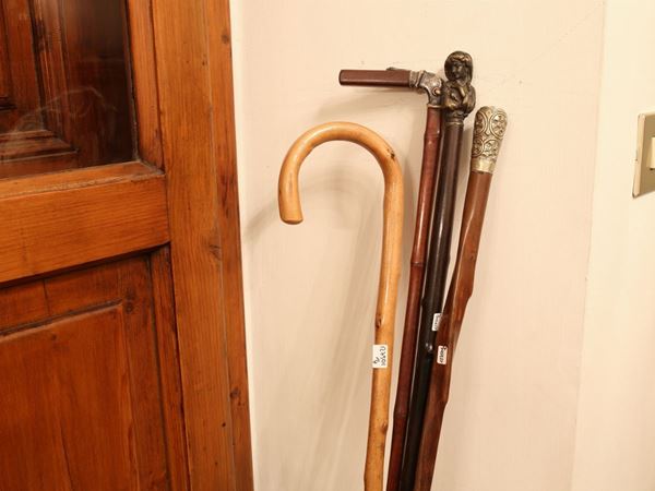 Five walking sticks  (early 20th century)  - Auction The Collector's House - Villa of the Azaleas in Florence - II - II - Maison Bibelot - Casa d'Aste Firenze - Milano