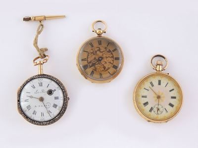 Tre Orologi da Tasca le Roy a Paris e Senza Marcain Oro
