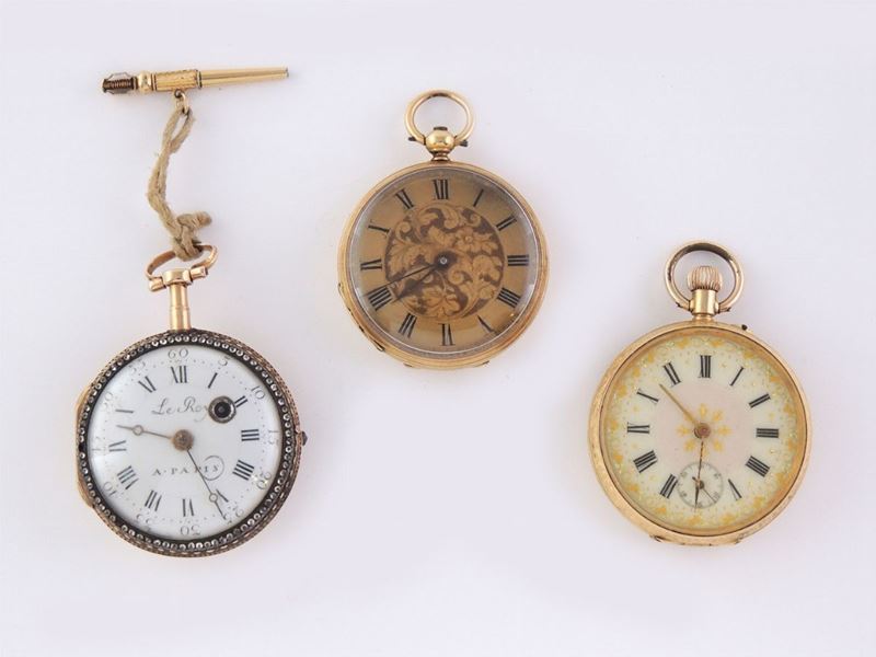 Tre Orologi da Tasca le Roy a Paris e Senza Marcain Oro