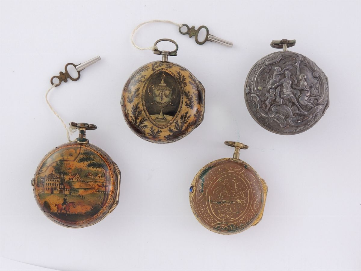 Quattro Orologi da Tasca in Varie Leghe