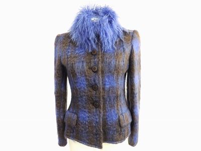 Giacchino in Mohair Viola e Marrone, Valentino