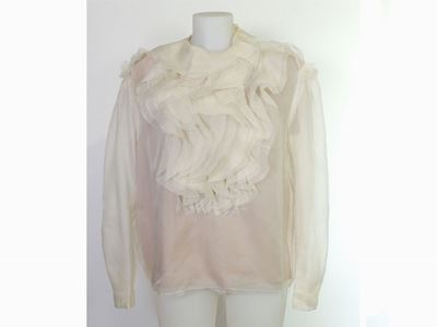 Blusa in Seta Avorio, Lanvin