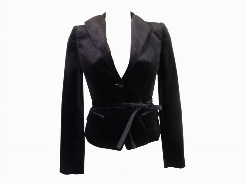 Giacca in Velluto Nero, Savatore Ferragamo