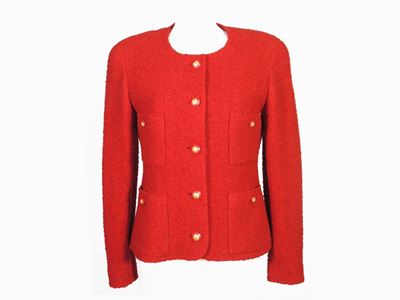 Giacchino in Tweed Rosso, Chanel Boutique