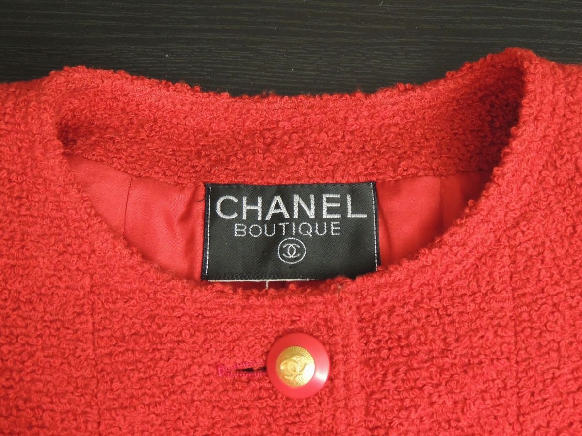 Giacchino in Tweed Rosso, Chanel Boutique
