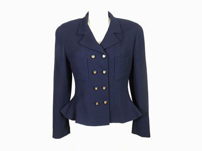 Giacca in Lana Blu, Chanel Boutique