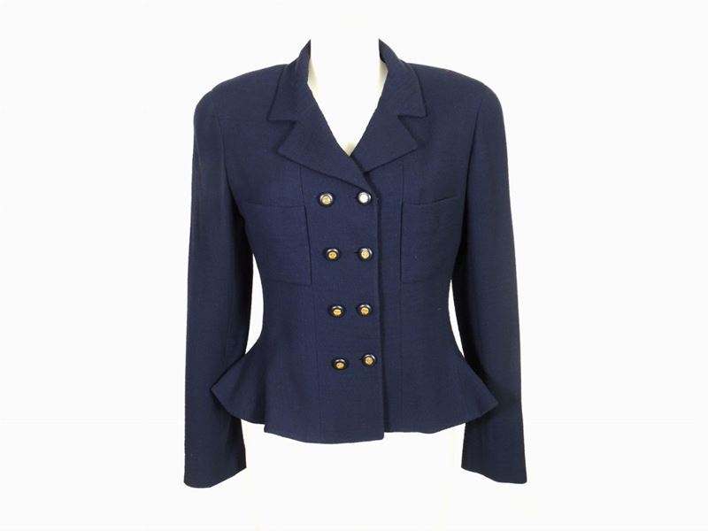 Giacca in Lana Blu, Chanel Boutique