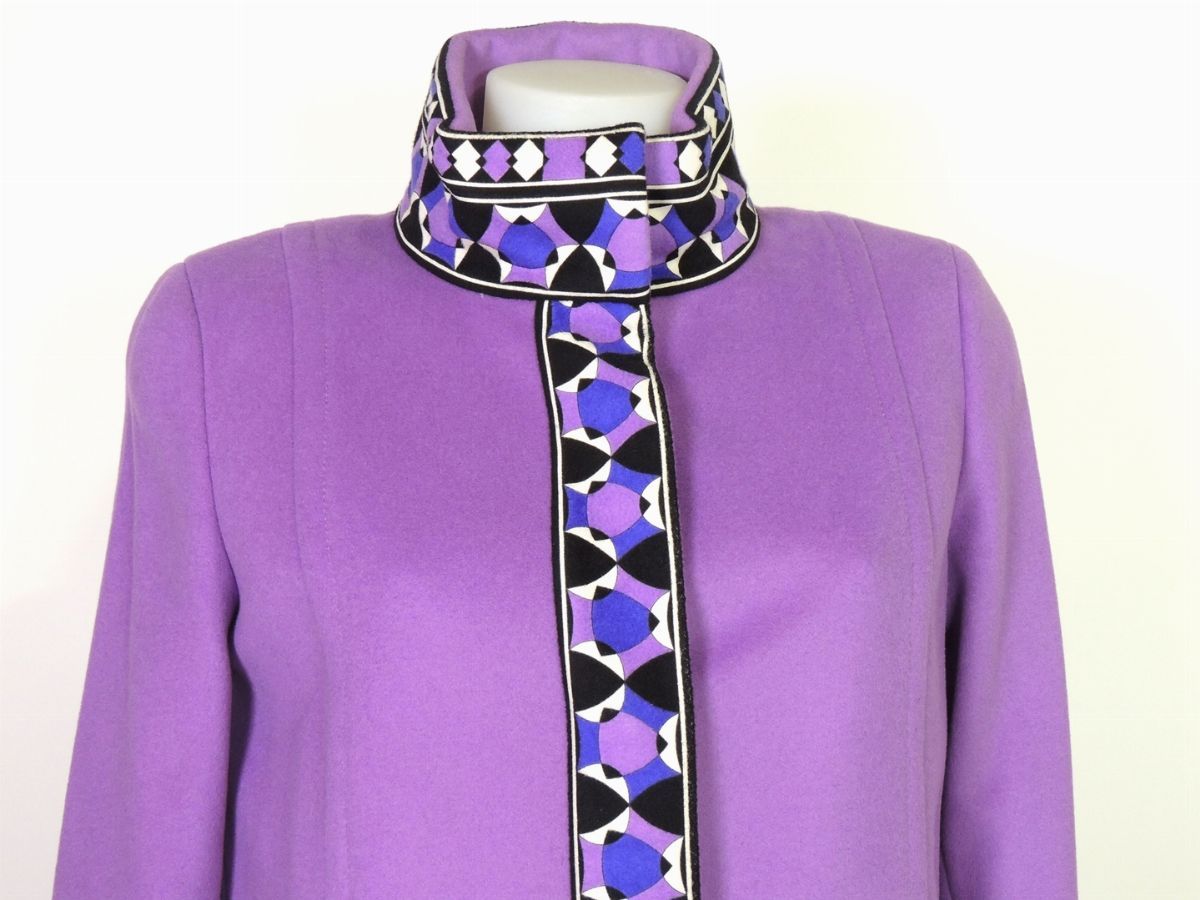 Cappottino in Lana e Cashmere Lilla, Emilio Pucci