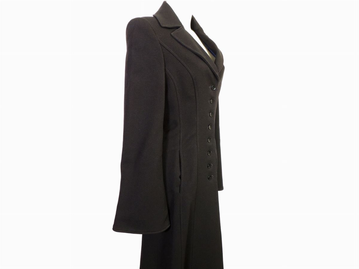 Lungo Cappotto in Viscosa Nera, Philosophy Alberta Ferretti