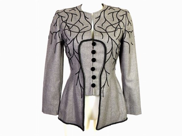 Grey wool jacket, Furstenberg Couture