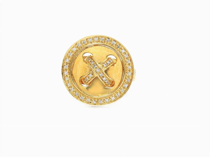 Anello in Oro Giallo e Diamanti