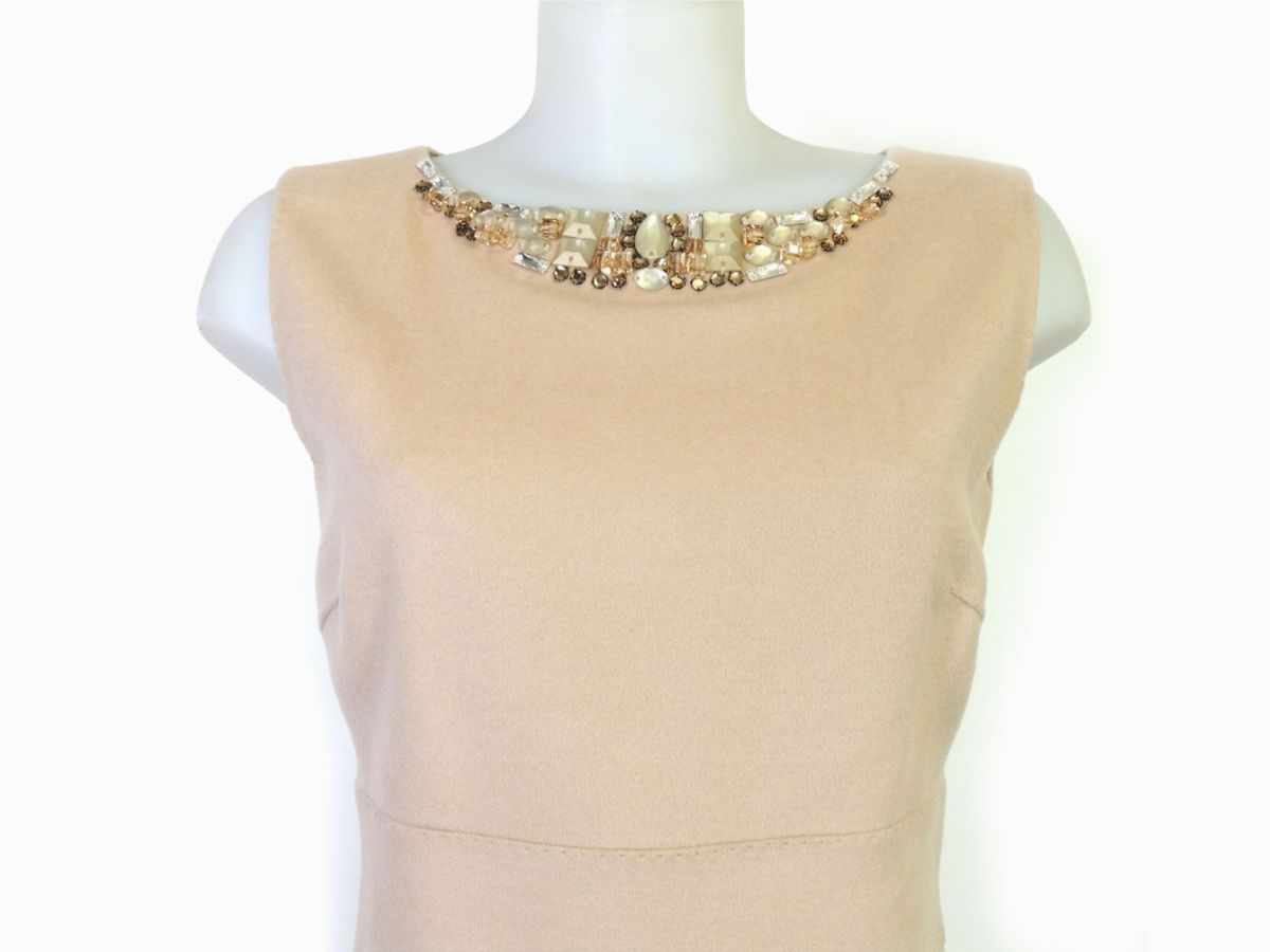 Abito in Lana e Angora Beige, Blumarine