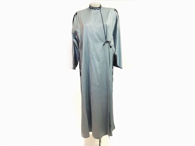 Caftano in Cotone Azzurro