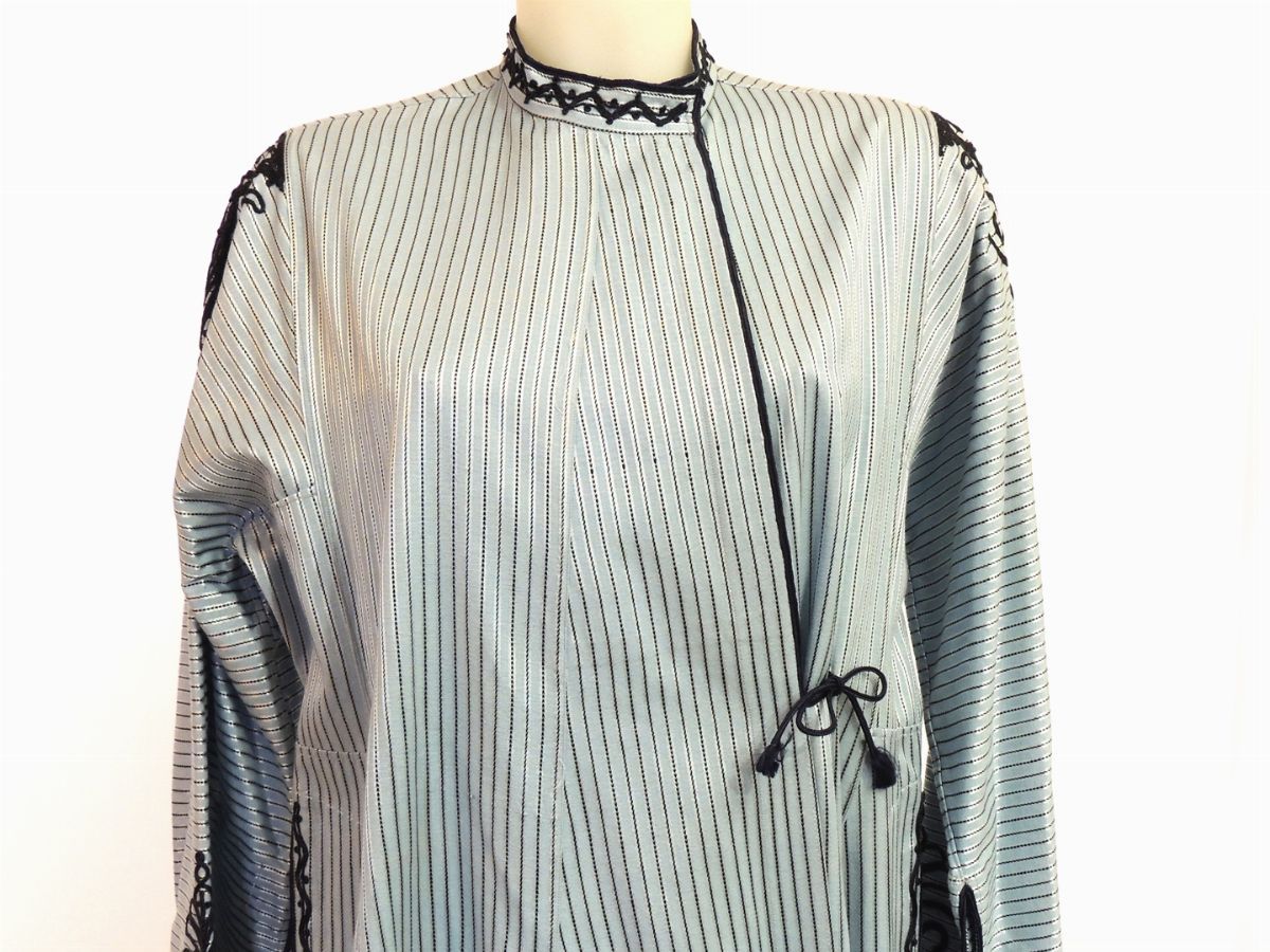 Caftano in Cotone Azzurro