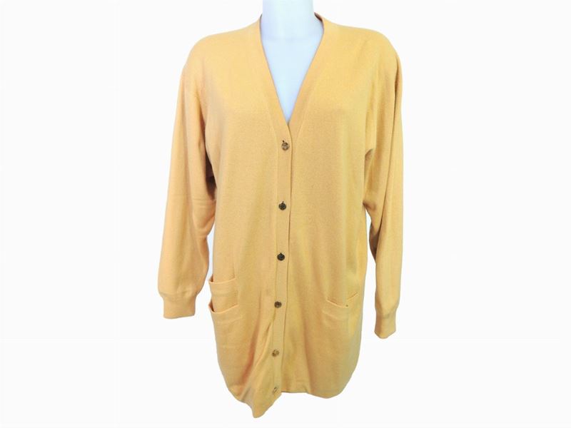 Cardigan in Cashmere Ocra, Hermès