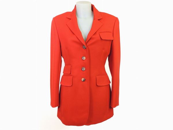 Red wool jacket, Hermès