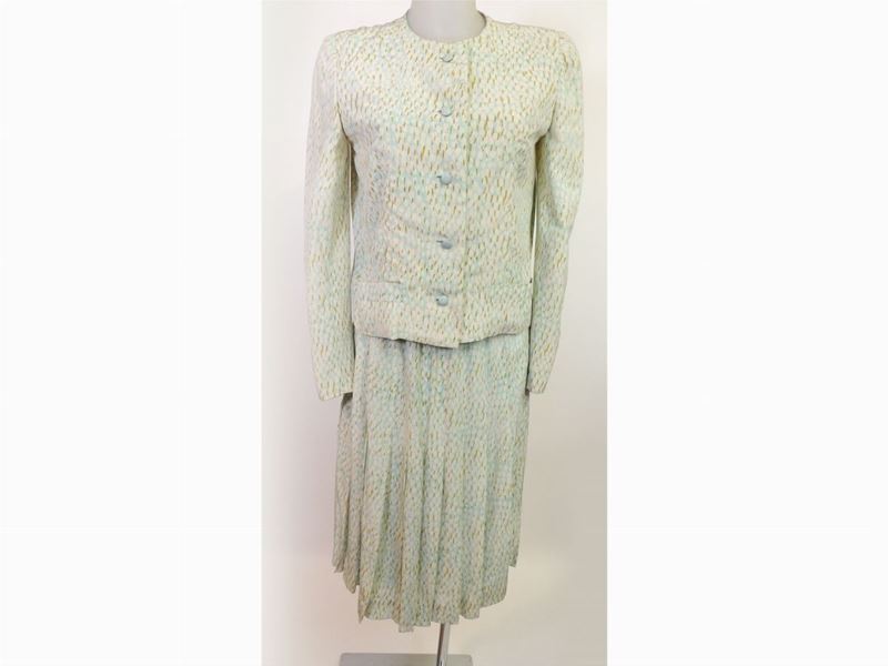 Completo in Seta Azzurra, Christian Dior