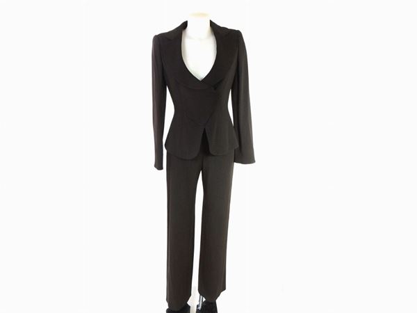 Black and beigee wool suit, Giorgio Armani